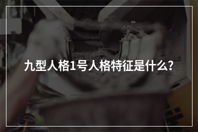 九型人格1号人格特征是什么？